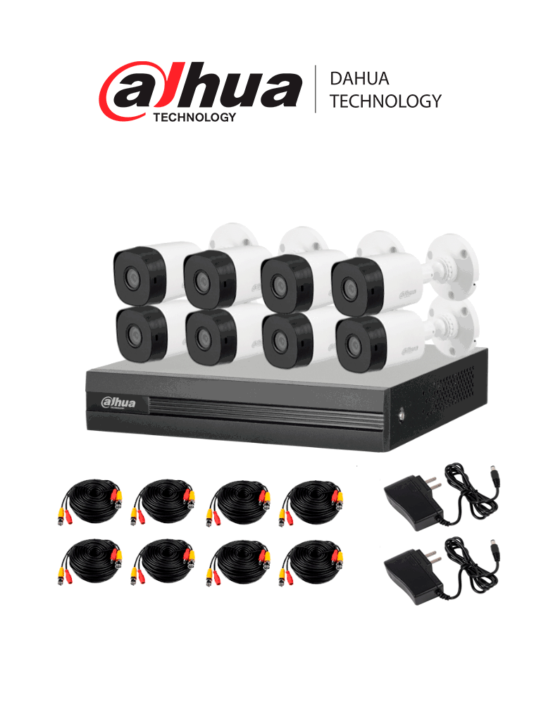DAHUA KITXVR1B08- I+8-B1A21- Kit de 8 Canales 2 Megapixeles DVR Cooper-I WizSense Con IA H.265+ 8 Camaras B1A21 1080p 8 Canales + 2 IP o Hasta 10 Canales IP 4 Canales SMD Plus Busqueda de Humanos y Vehiculos Accesorios Incluidos/ DAHUA KITXVR1B08- I+8-B1A21- Kit de 8 Canales 2 Megapixeles DVR Cooper-I WizSense Con IA H.265+ 8 Camaras B1A21 1080p 8 Canales + 2 IP o Hasta 10 Canales IP 4 Canales SMD Plus Busqueda de Humanos y Vehiculos Accesorios Incluidos/